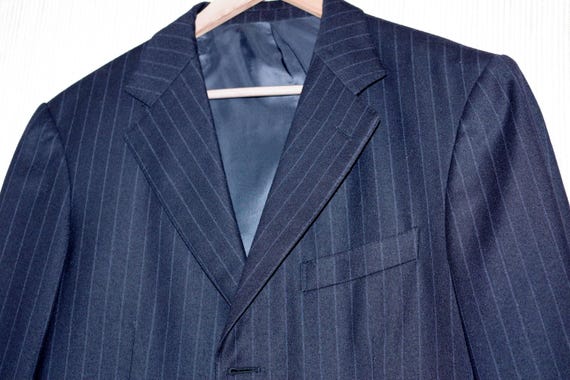 Ermenegildo Zegna Heritage Navy Blue Pinstripe 100%wool Blazer