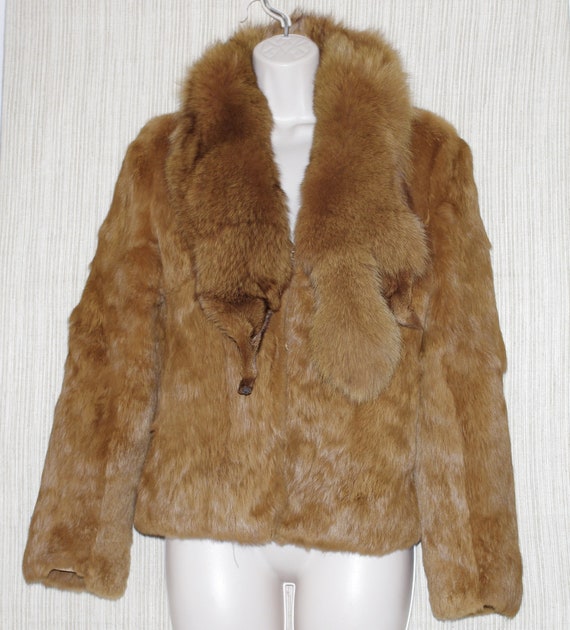 Fur fashion Camel Brown Rabbit Fur Fox Collared Sh