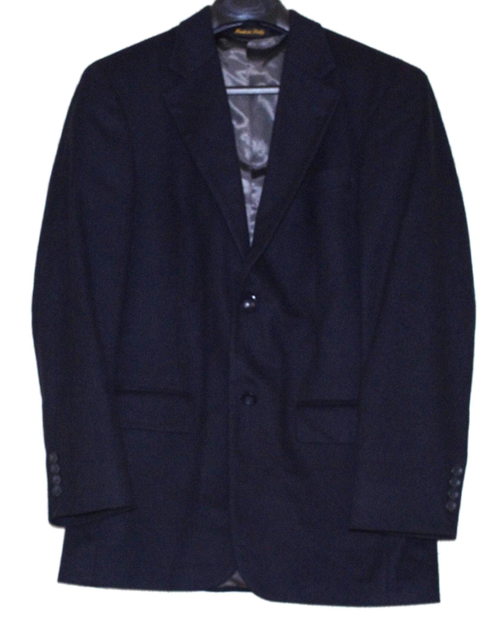 Oscar De La Renta Black Wool Cashmere Jacket Men