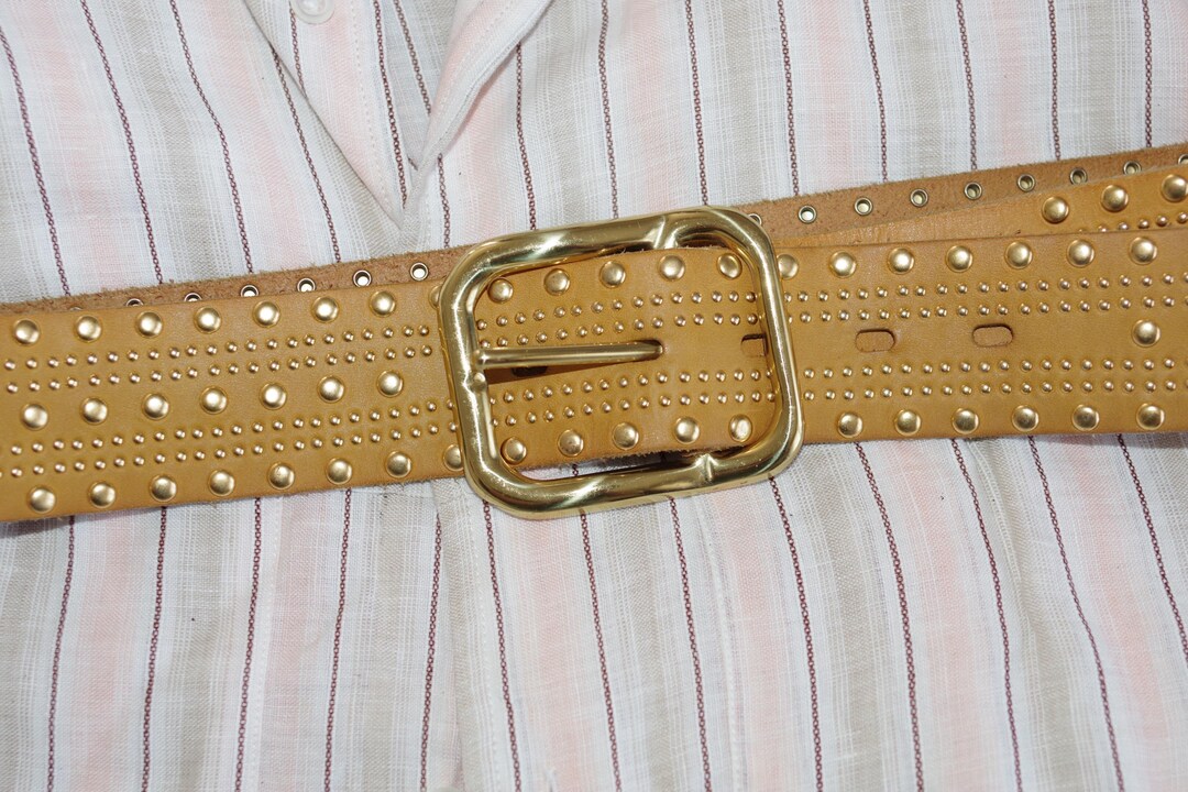 LINEA PELLE Hand Made Gold Brown Rare Beauty Women display picture 2