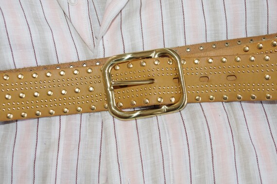 LINEA PELLE Hand Made Gold Brown Rare Beauty Women display picture 1