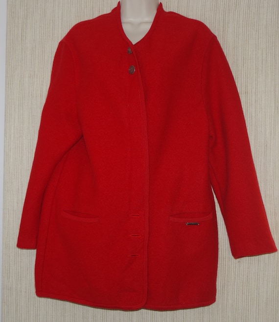 Geiger Collection Red Wool Jacket Women Size: 40