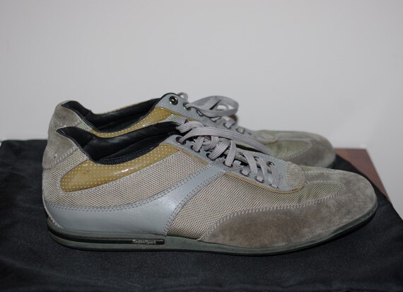 Zegna Spot Gray Suede Fabric Men display picture 2