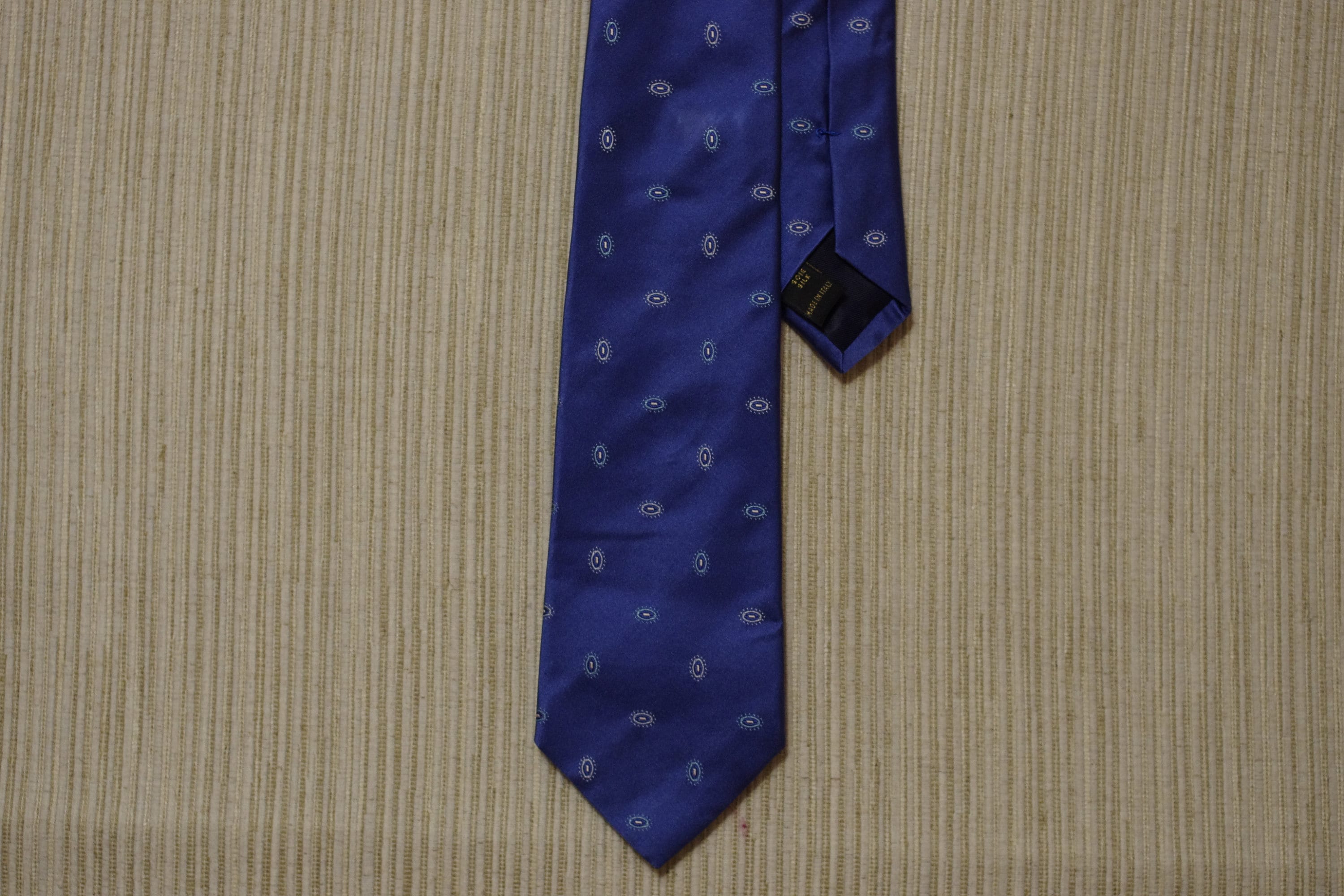 Richard James of Savile Row Silk Blue Black Neck Tie England 60,5