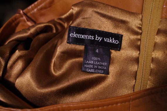 Elements by Vakko India Leather Rust Brown Lamb S… - image 3