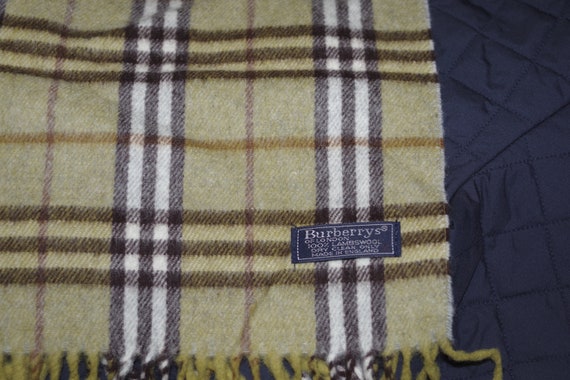Burberry's of London lambswool olive green brown … - image 1
