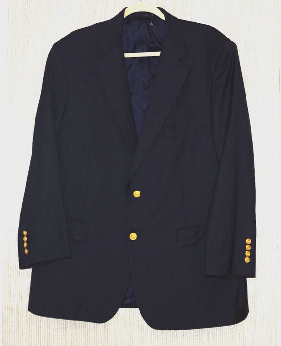 Brooks Brothers Madison Country Club Loro Piana Mens Gold Button