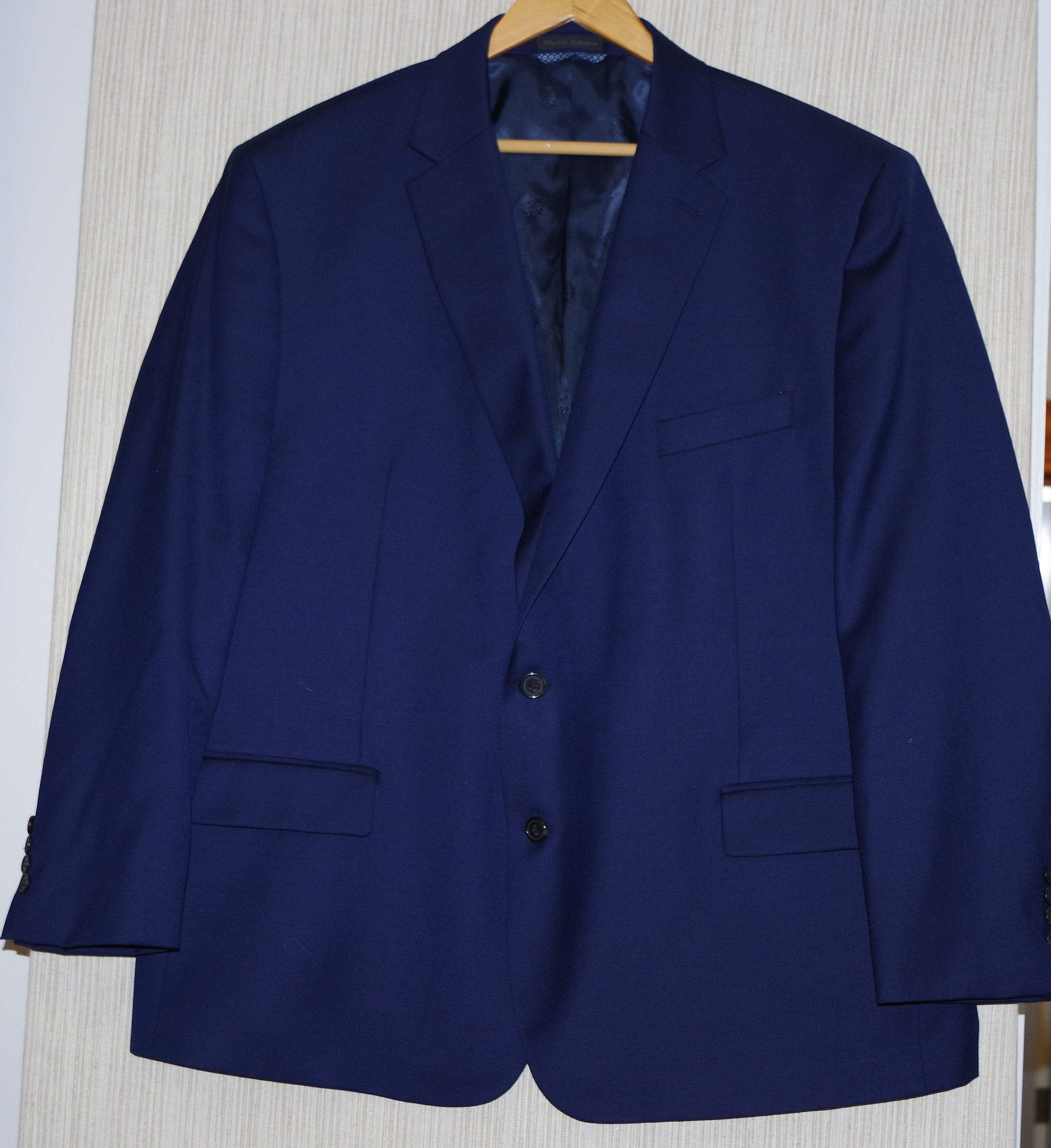 LAUREN Ralph Lauren Black Label Navy 2 Button Vents Wool Blazer 