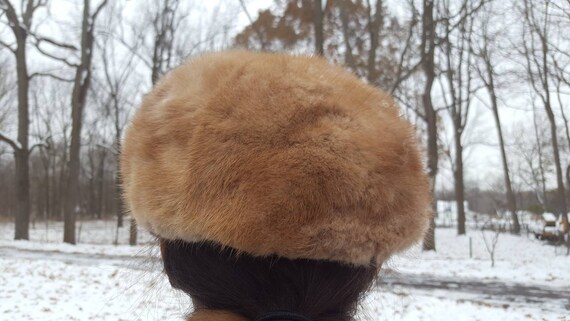 Vintage Designer 60s Fabiani Rabbit Fur Hat, Brow… - image 4