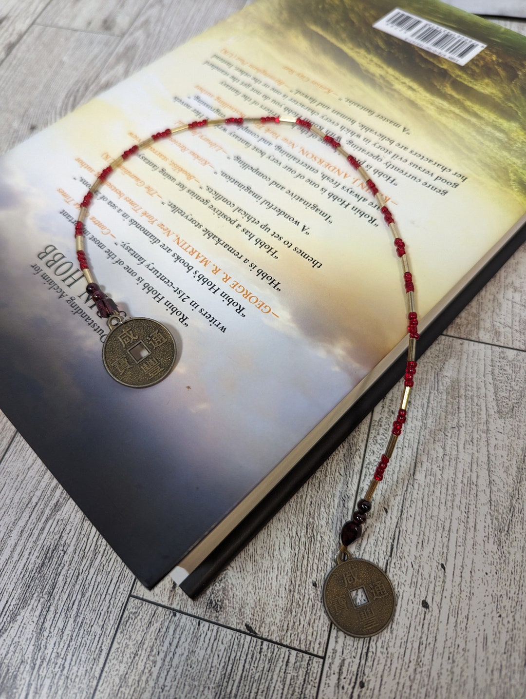 Beaded Coin Bookmark - One of a Kind! - Etsy