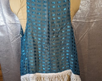 Fringe Drape in Teal