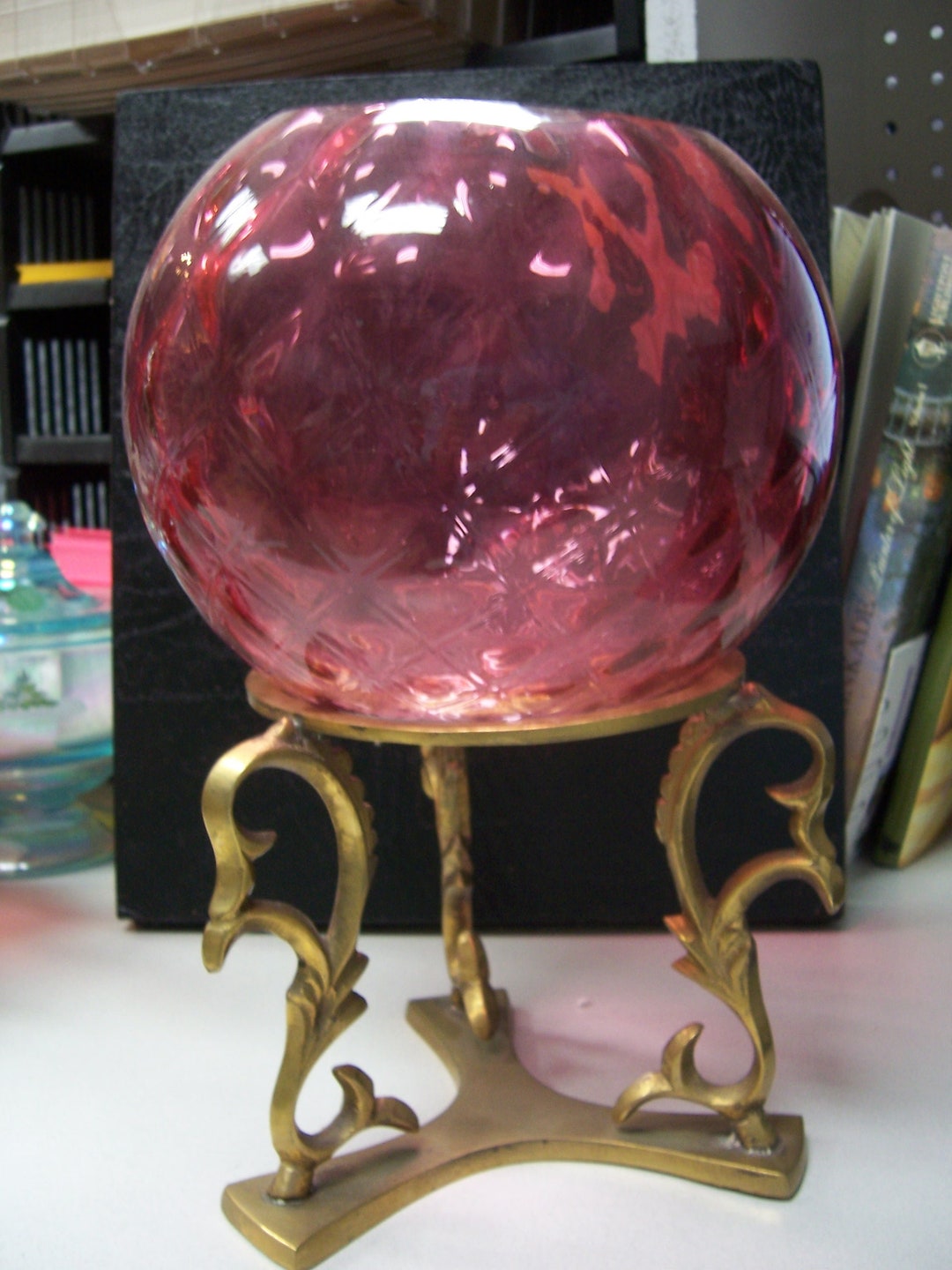 Fenton Ruby Red Glass Candle Holder W/ Stand Etsy