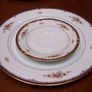 Plate with Saucer - Bordeaux by NORITAKE