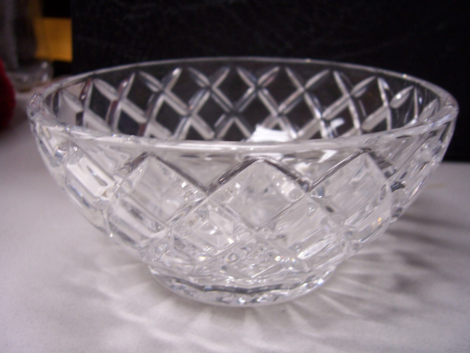 The Lenox Crystal 5 in Diamond Bowl / Candy Dish Etsy