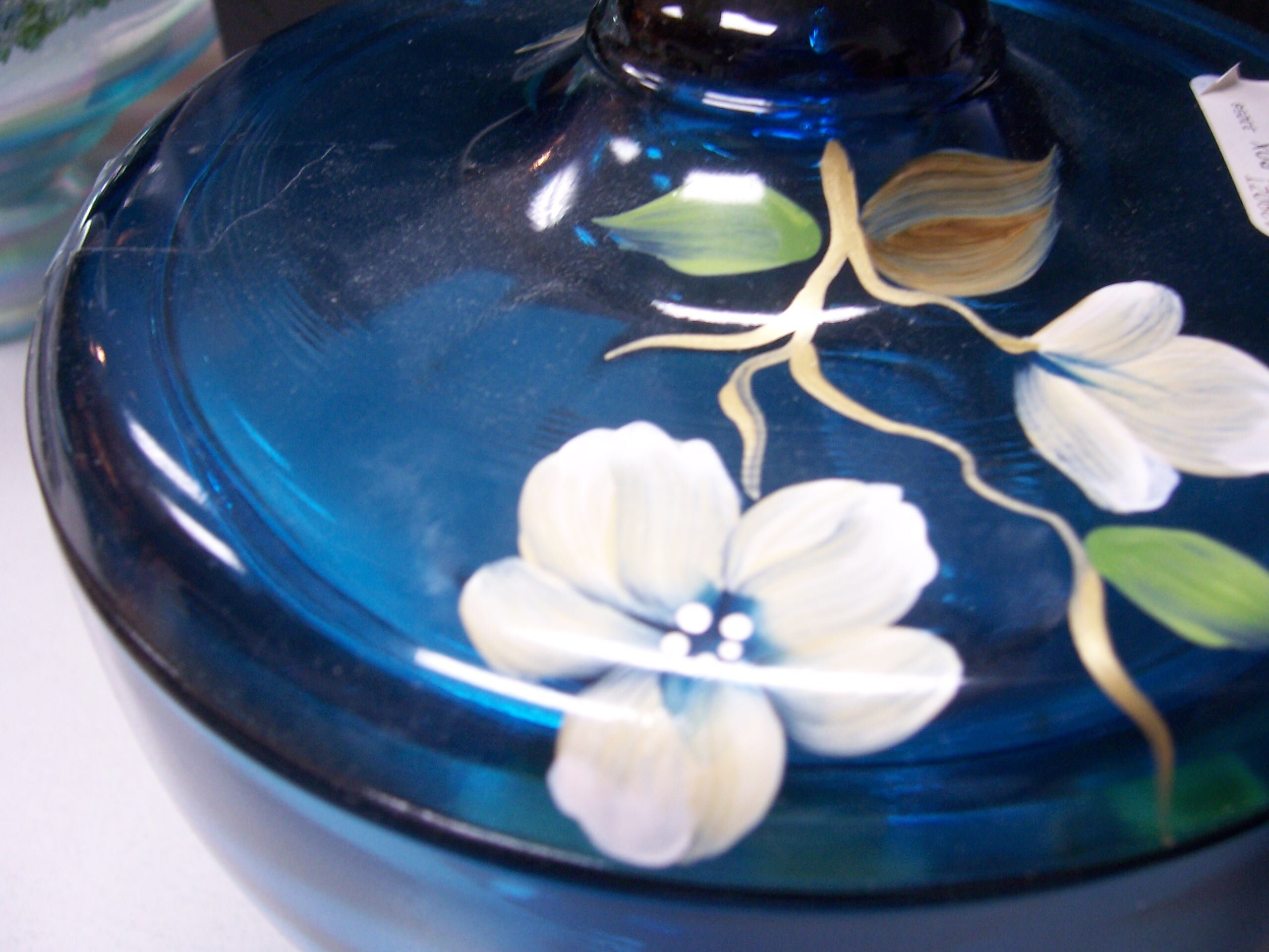 Fenton Cobalt Blue Candy Dish Etsy