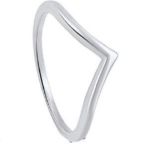 925 Sterling Silver Chevron V Shape, Comfort Fit, Thumb, Pinky, and Index Teens Womens Stackable Ring -(SIZE 4-12) HR-2126