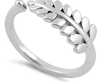 Sterling Silver Seedless Vascular Plants of humid tropics and temperate 2 Types Collection Thumb,Index Finger Ring (Size 4-11) HR-2345,2346