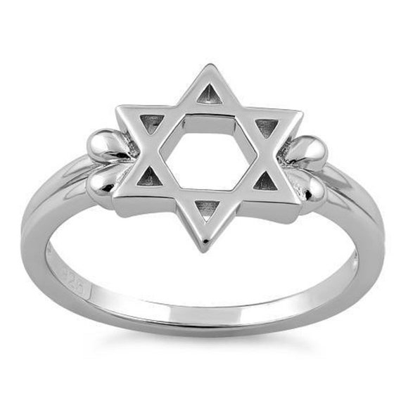 Sterling Silver "Blooming Star of David" Hexagram… - image 3