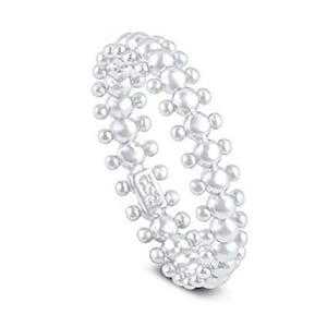 925 Sterling Silver The Atomic Configuration of Water Molecules, Comfort Fit,Thumb, Pinky, and Index Eternity Ring -(Size 5-10) HR-0172
