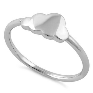 Sterling Silver Natural Phenomenon Cumulus Thunderstorm Clouds 2 Types Collection Thumb,Index Finger Ring (Size 4-11) HR-2269,2270