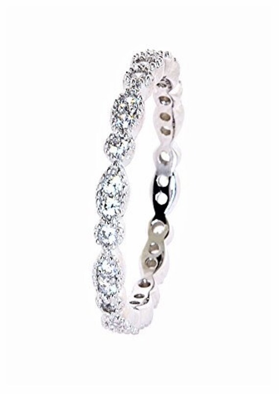 Sterling Silver Simulated Diamond Delicate and Stu