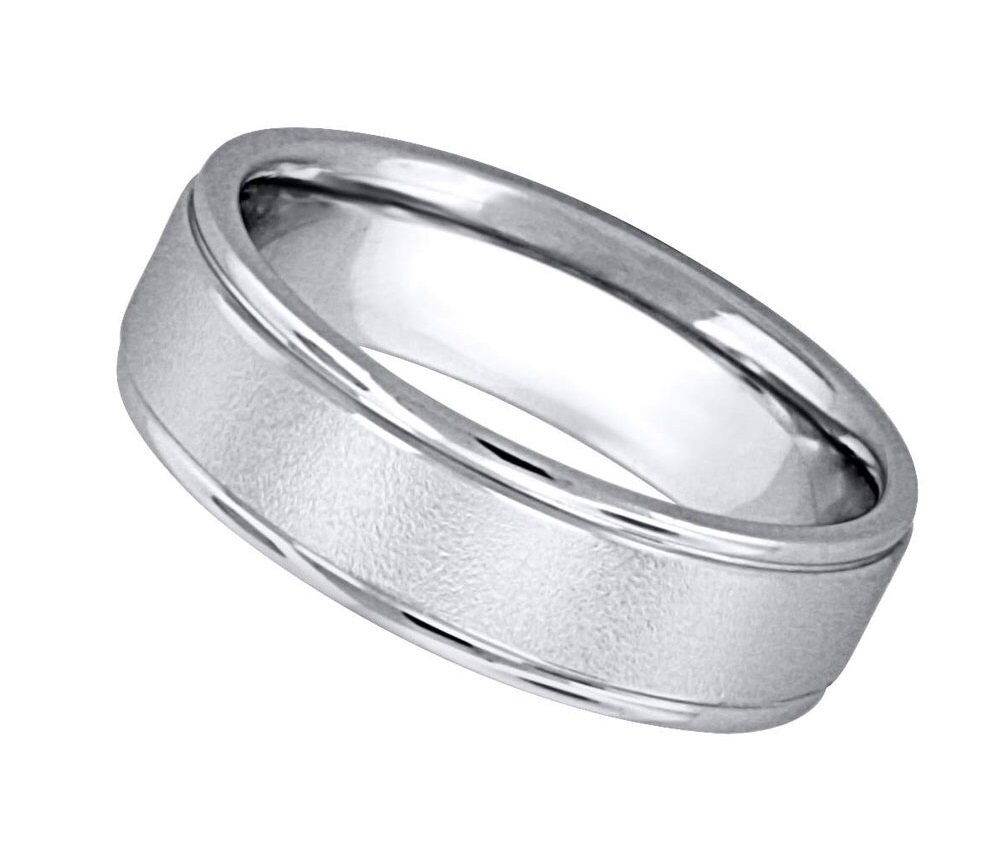 Sterling Silver Men's 6.5mm Wide All Around,2mm Thick and
