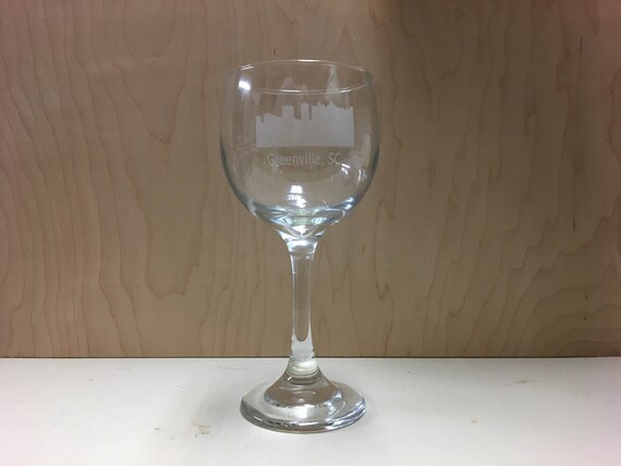 Laser Engraved Greenville Wine Glass Set