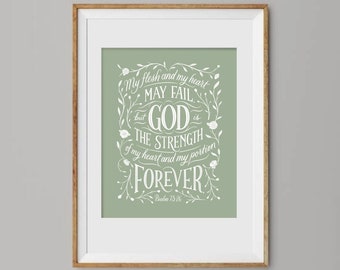 Psalm 73:26 8x10” Artist Print