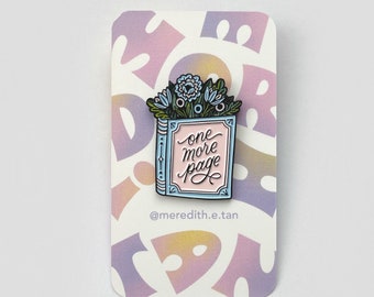 One More Page Enamel Pin