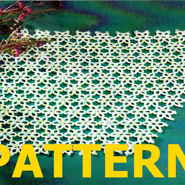 doily TATTING PATTERN by Moje Robótki magazine Tatting napkin Pattern Shuttle Tatting crochet Pattern ready to ship by now! tatting magazine