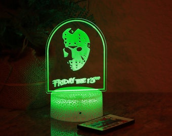 Laser Cut Light - Horror Light with Remote - Friday the 13th Light