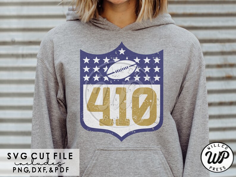 410 Football png, Baltimore area code, svg files for cricut, 300 dpi, dtf image, grunge distressed, sublimination, printable clipart, dxf for silhouette, digital download, vinyl cut file, iron on shirts, heat transfer, willco press designs