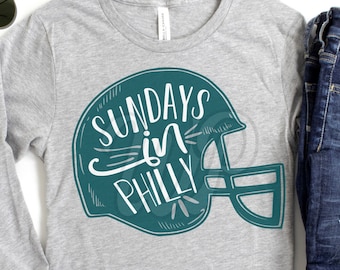 Sundays in Philly, Philadelphia Football, SVG Files for cricut, vinyl cut file, , sublimation, png, dxf, iron on, shirts