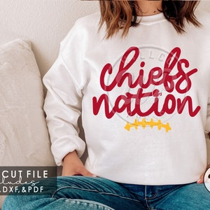 Chiefs Nation svg, Chiefs Football, png, dxf, svg files for cricut, shirt, sublimination, iron on, clipart
