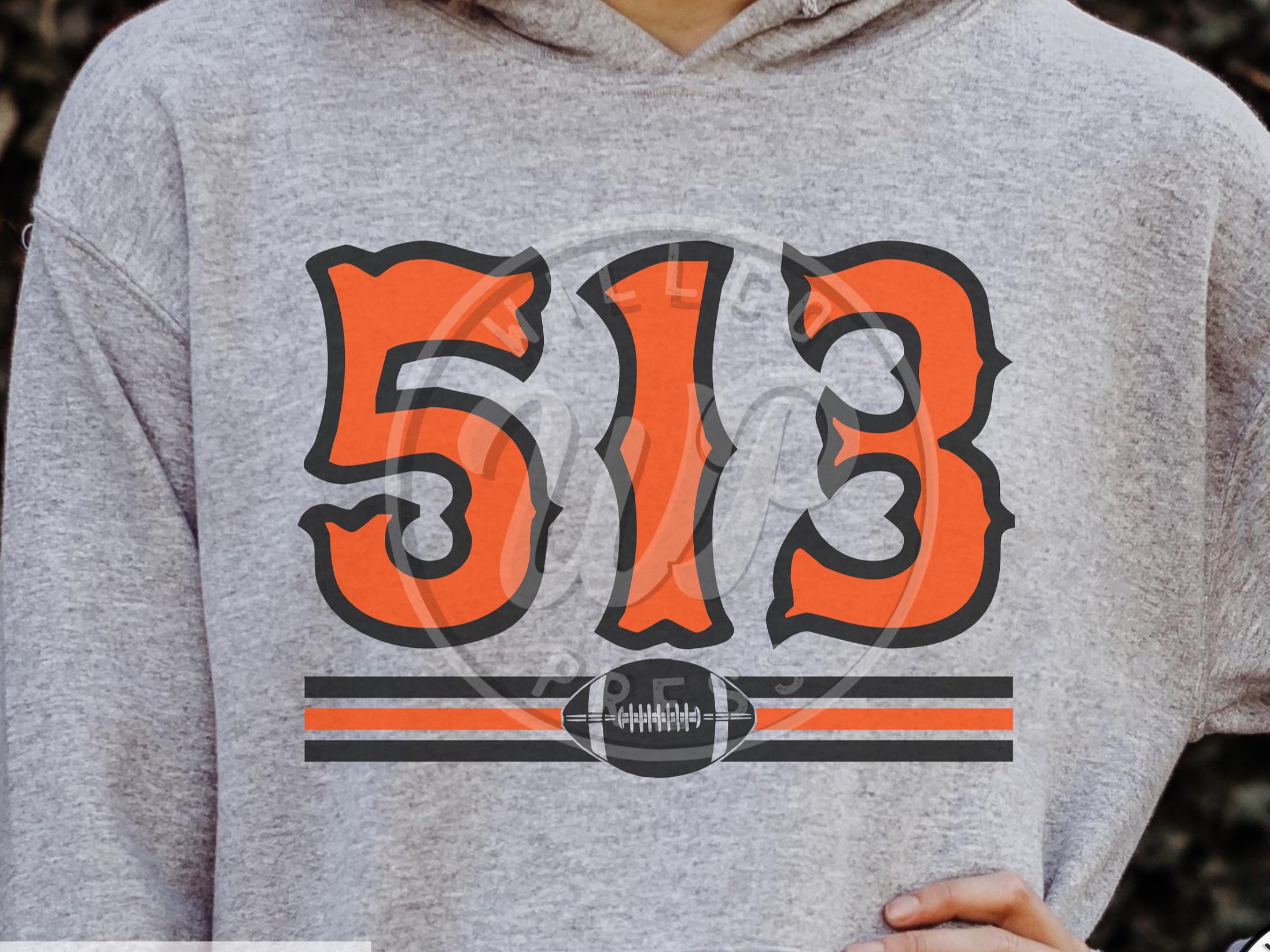 Cincinnati Area Code, 513 Football Shirts, Digital Download ...
