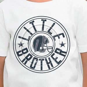Football Bruder svg, Little Bro svg, Kinder-Shirts, transparente png, Distressed Football-Helm, Sublimation, digitaler Download, svg-Dateien