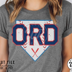 ORD Baseball svg, Chicago svg, Airport Code, grunge distressed, png, dxf, svg files for cricut, sublimination, vinyl cut file, iron on