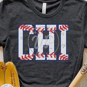CHI Baseball png, Chicago svg, digital download, transparent png, dtf transfer image, sublimination, clipart, iron on letters