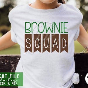 Brownie Squad svg, Scouts, Scout Troop, png, dxf, svg files for cricut, sublimination, girl shirts, vinyl cut file, iron on,