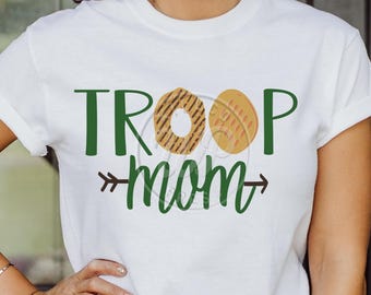 Troop Mom svg, Cookie Season, png, dxf, svg files for cricut, , sublimination, vinyl cut file, iron on, silouhette