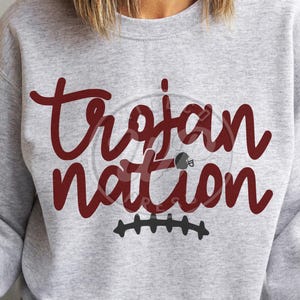 Troian Nation svg, Trojas Fußball svg, png, dxf, svg-Dateien für Cricut, Shirt, Sublimation, Aufbügeln, Clipart, Vinylschnittdatei,