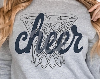 Basketball Cheer, Cheeleader svg, grunge distressed, png, dxf, svg files for cricut, sublimination, vinyl cut file, , shirts