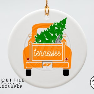 Tennessee Truck svg, Christmas Tree svg, Vintage Pickup Truck, transparent png, dxf, svg files for cricut, sports
