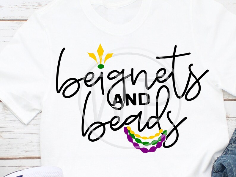 Beignets and Beads, Mardi Gras Svg, Fat Tuesday, Png, Dxf, Svg Files ...