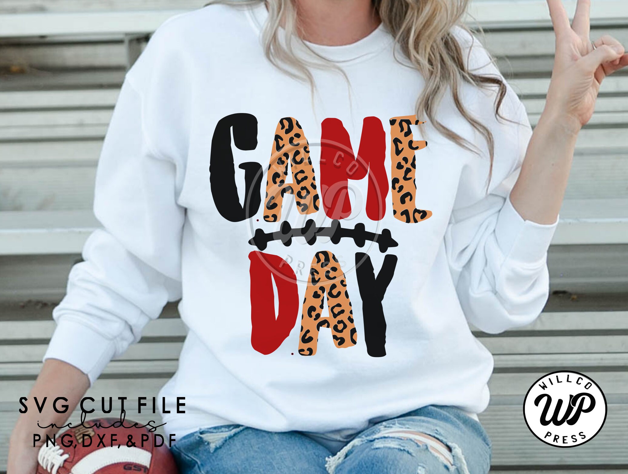Game Day Long Sleeve Leopard Cut Out Game Day Long Sleeve Leopard Cut Out
