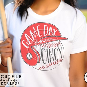 Cincy Game Day, Baseball svg, Cincinnati, png, dxf,svg files for cricut, , sublimination, vinyl cut file, iron on, cincinnati gift