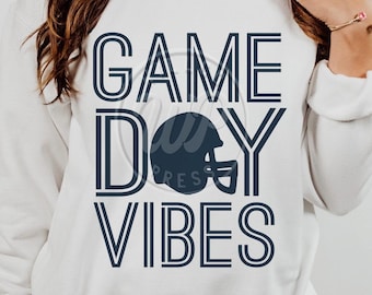 Game Day Vibes, Football svg, png, dxf, svg files for cricut, , vinyl cut file, sublimination, silouhette, retro,