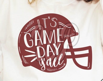 Game Day Yall, Football svg, Helmet, png, dxf, svg files for cricut, sublimination, iron on, vinyl cut, , outfit ideas