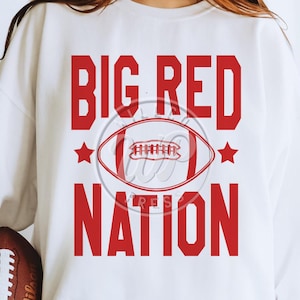 Big Red Nation, Football svg, school team mascots, png, dxf, svg files for cricut, vinyl cut file, iron on,