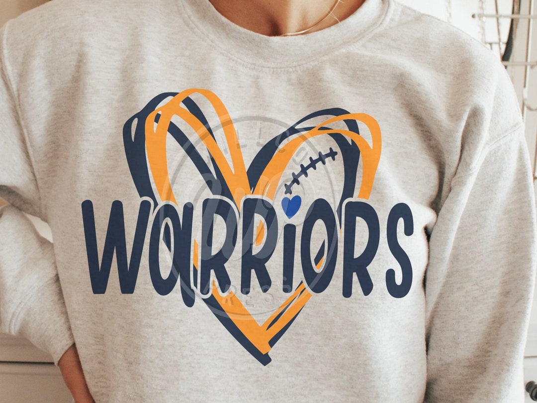 Warriors Hearts Svg, Football Svg, Png, Dxf, Svg Files for Cricut ...